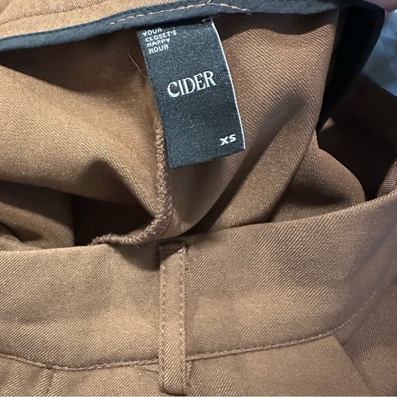 Cider | womens xsmall chocolate Brown Wide Leg mid rise trousers - Picture 5 of 8